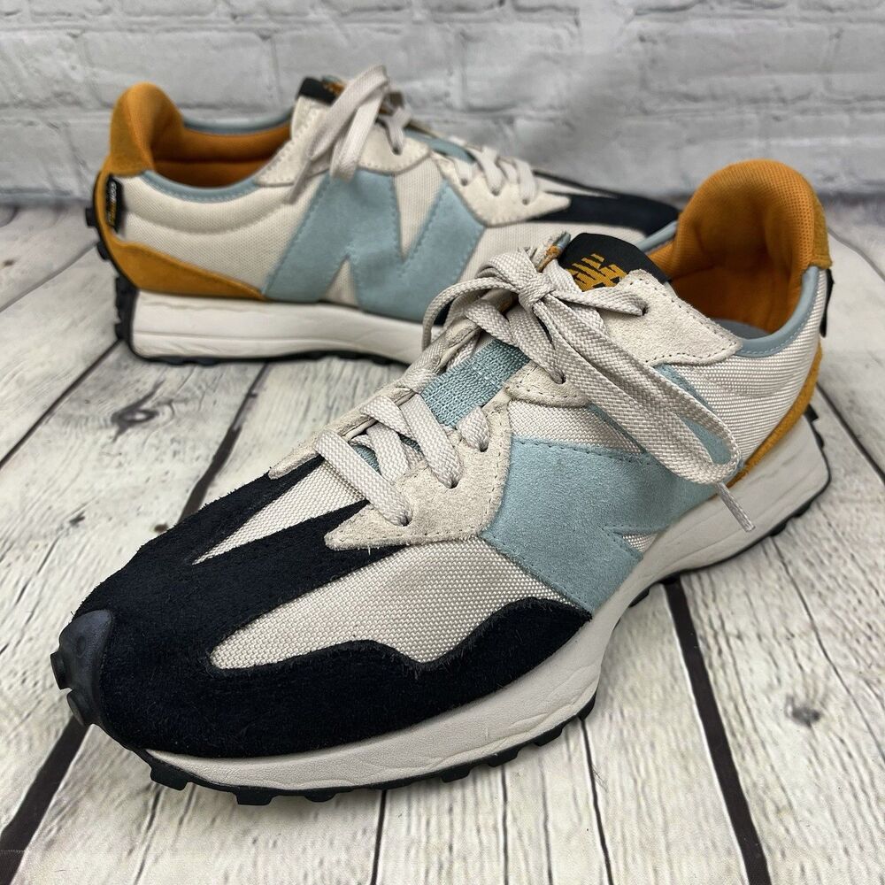 New Balance 327 Mens 9.5 D Trail Running Shoes Cordura Moonbeam Madras Orange